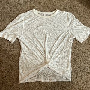 LULULEMON sheer swirl top
